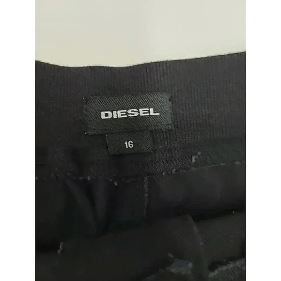 Diesel Pants Women's Size 16 Black Skinny Pull On Pants Elastic Waist - Picture 6 of 7